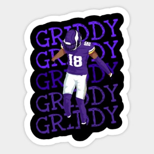 justin jefferson Griddy Sticker